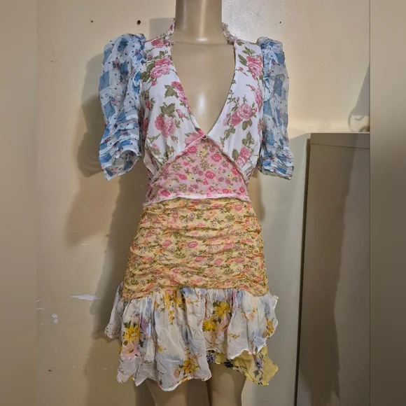 LoveShackFancy Arlo Silk Made In India Mini Dress 6 - Picture 3 of 11